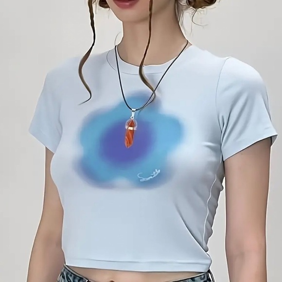 ⭐️ 5 for $25 Hexagonal Crystal Pendant Necklace Black Braided Cord - Picture 8 of 8